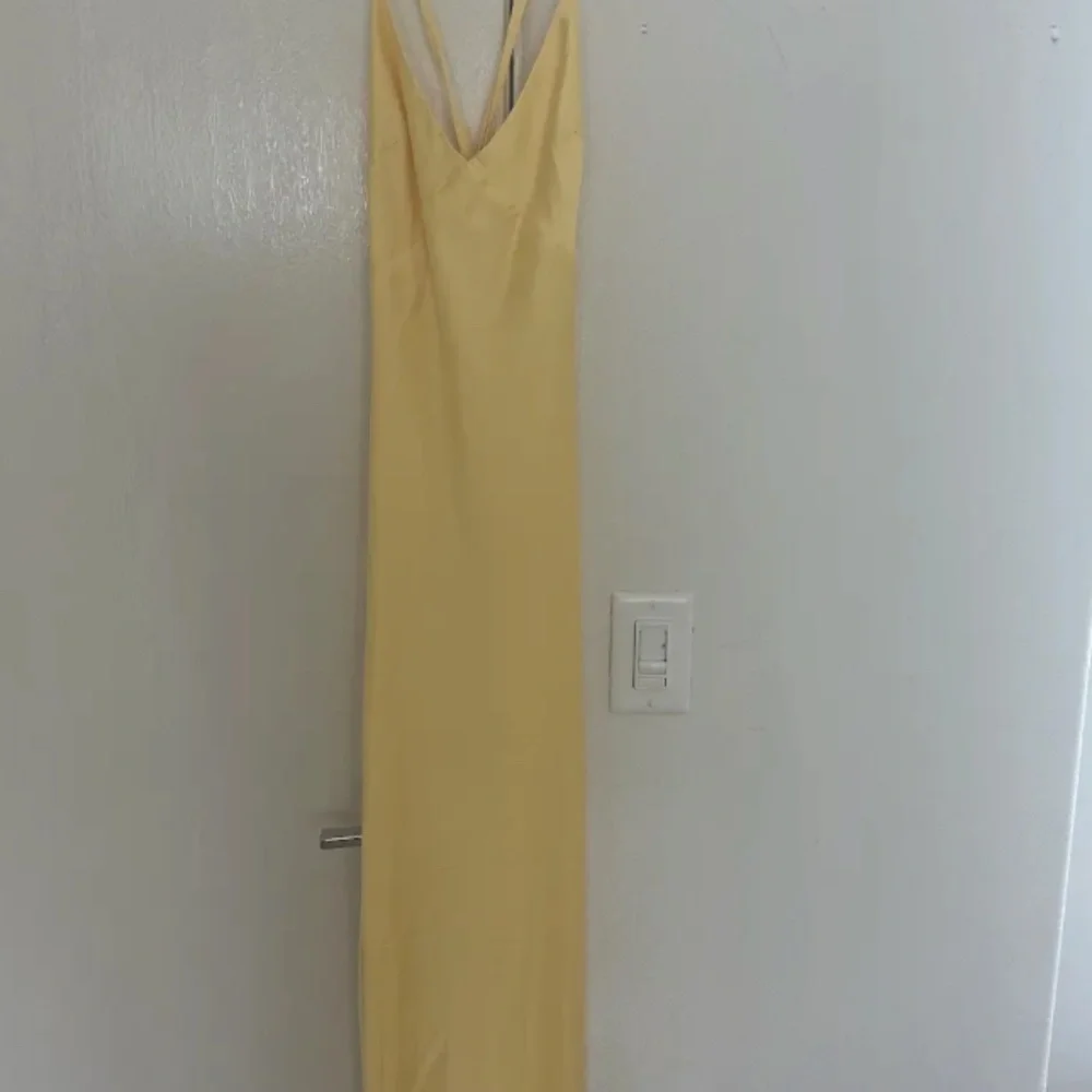Show Me Your MuMu Anderson Maxi Dress in Yellow Luxe Satin - Picture 6 of 6